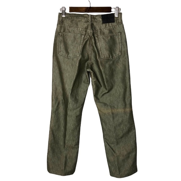 Calvin Klein Green Y2K Classic 5 Pocket Jean Punch Metal Straight Leg Denim 4 - Picture 2 of 8